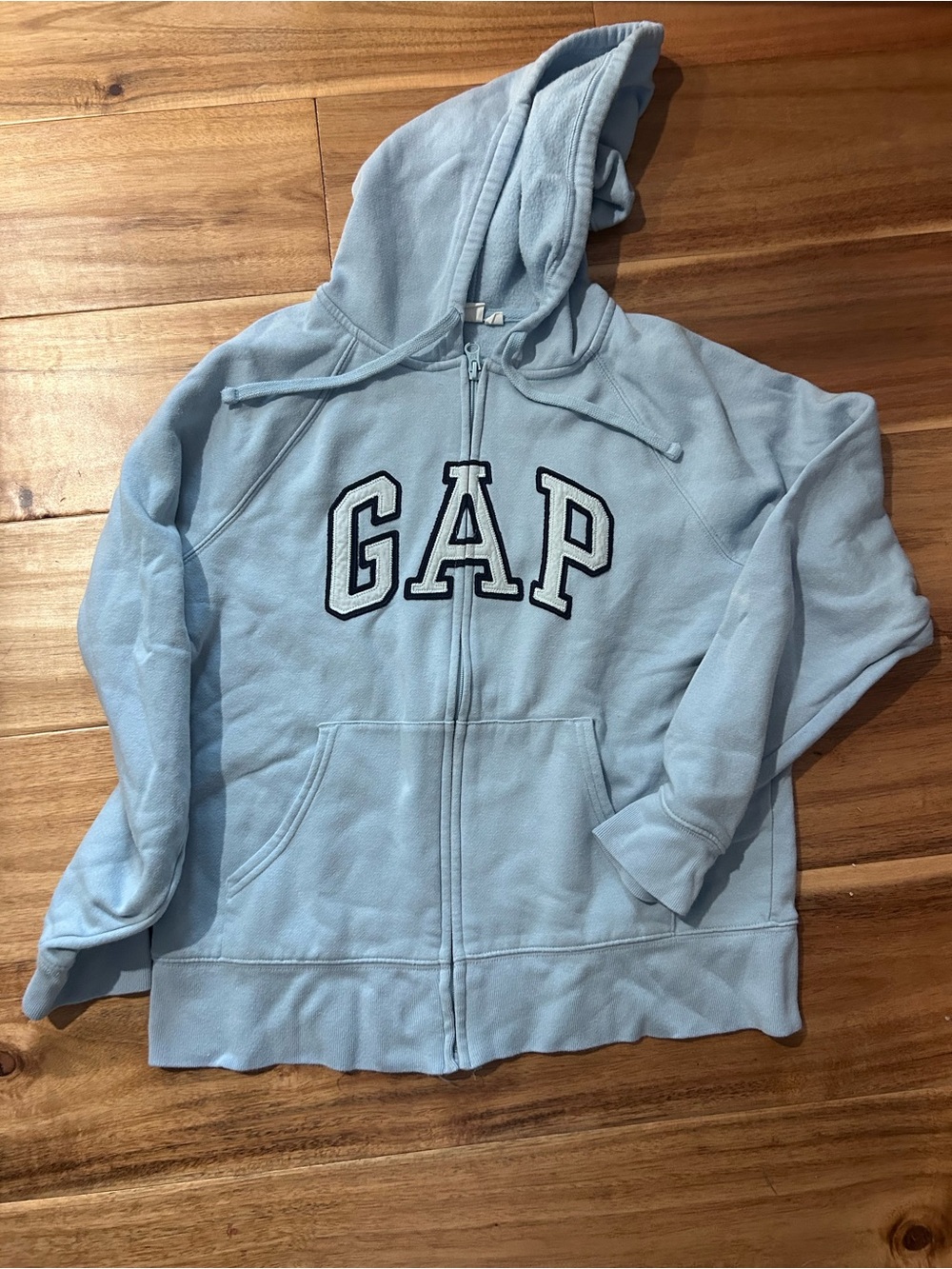 GAP Women’s Light Blue Zip-Up Hoodie
